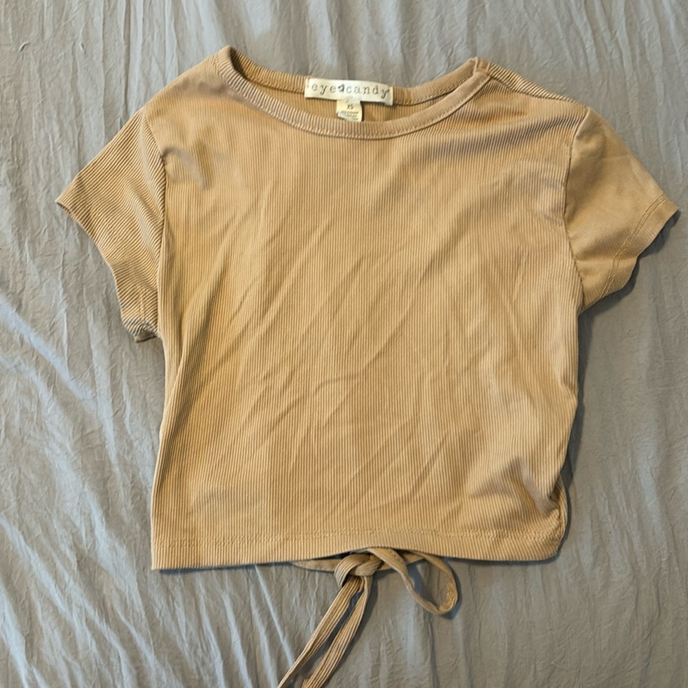 Open-Back Cropped T-Shirt